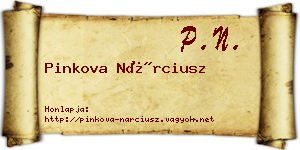 Pinkova Nárciusz névjegykártya